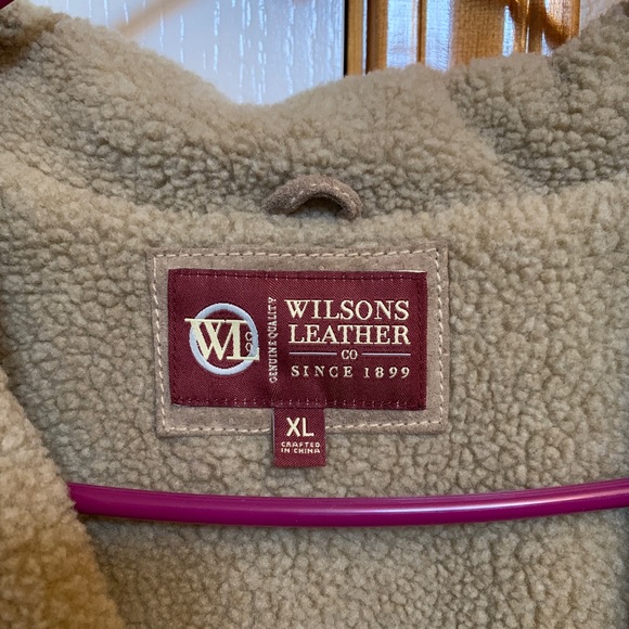 Wilson’s Leather Vintage button up suede and leather jacket with lining - Picture 3 of 9